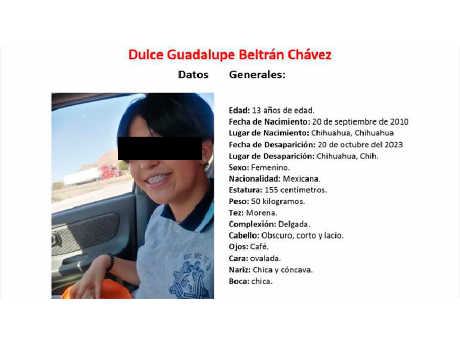 Menor localizada sin vida en Quintas Carolinas se autoinmoló - Norte De  Chihuahua