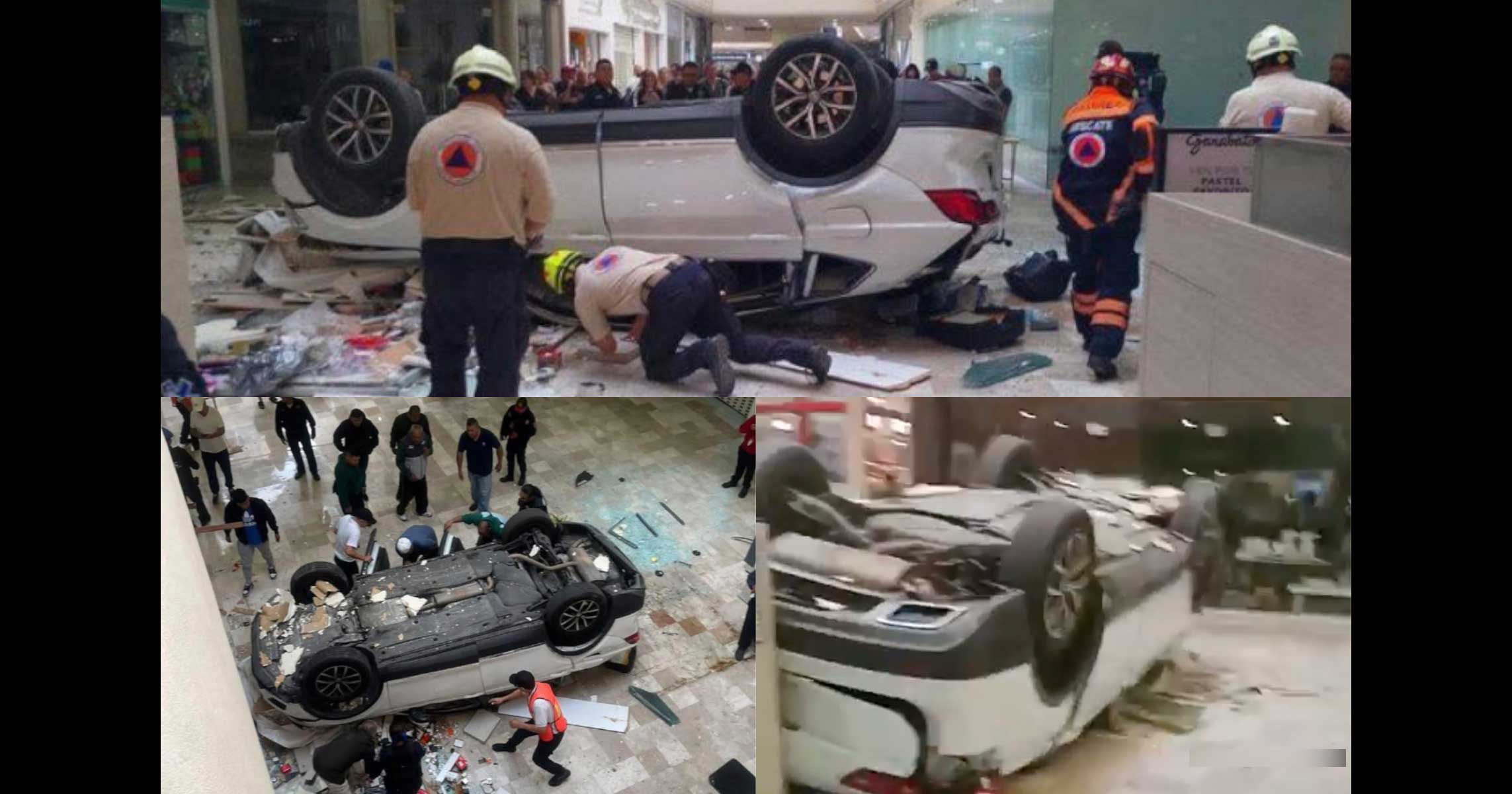 Cae camioneta desde el tercer piso de un mall en CDMX - Norte De Chihuahua